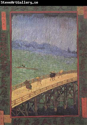 Vincent Van Gogh Japonaiserie:Bridge in the Rain (nn04)